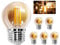 Aigostar Edison Vintage Glühbirne E27,Warmweiß 2200K,520lm,6W Retro LED Edison Glühbirne,Ideal für Retro Beleuchtung im Restaurant,Café,Bar-5 Stück