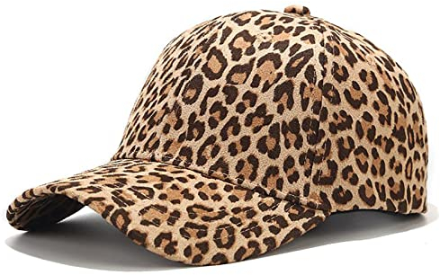XYIYI Leopard Khaki Classic Baumwolle Baseball Cap Verstellbar Baseballkappe für Damen Herren