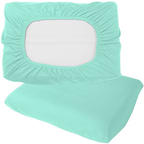 Nurtextil24 Nackenstützkissen Bezug 30x50cm 40x60cm Baumwolle Gesundheitskissen Überzug Universal Spannbezug Türkis 40 x 60 cm