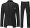 YOUTHUP Anzug Herren 2 Teilig Slim Fit Herrenanzug Business Hochzeit Modern Anzüge Sakko Anzughose, Schwarz, L