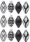SLEETLY 12pk Christmas Tear Drop Finial Hanging Pendant Baubles for Tree Holiday Xmas Christmas Decorations, Long 4 inch Big Shatterpoof Plastic Ornaments, Black