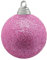 Deco Woerner Glitzer-Weihnachtskugeln in Orchidee aus Kunststoff, 8 cm Ø - 6 Stück