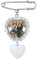 Custom4U Personalisierte Foto Brosche Pin Silber Edelstahl Herz Broschen Clip mit Fotogravur Memorial Hochzeit Boutonniere Pin Kit mit Foto Charms für Damen Frauen Mädchen