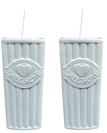 Umidificatori Ambiente Calorifero Termosifoni Radiatori Evaporatore d’Acqua in Ceramica Avorio per Umidificare l’Aria della Stanza in Ceramica Umidificatore Caloriferi n 2 pezzi Vintage (Grigio)