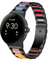 Gheper Resin Edelstahl Armband Kompatibel mit Google Pixel Watch 2 2023/Pixel Watch 2022 Smartwatch Schnelle Passform Metallarmband Ersatzarmband für Damen Herren
