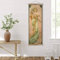 K&L Wall Art Vintage Stoffbild Poster Mucha Jahreszeiten Frühling Wandbild ohne Zubehör Jugendstil Kunstdruck Banner 30x90cm