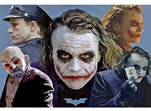 DCIDBEI Square Drill Diamond Painting Eckige Steine 40x50cm Diamond Painting Clown Heath Ledger Diamond Art Skull Diamant Painting Bilder Totenkopf Craft Crystal Strass Stickerei Daiments Painting