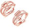 Cangall Silver Anxiety Rings, 2PCS 925 Sterling Silver Fidget Rings Set, Open Adjustable Anxiety Fidget Rings Rose Gold, Infinity Stress Worry Spinner Fidget Ring Relaxing Gift for Women Daughter