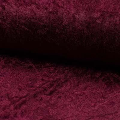 Pannesamt Meterware | 1 Meter | 26 Farben | Brilliant Samt | 145 cm breit | Stoff | Velour (Bordeaux)