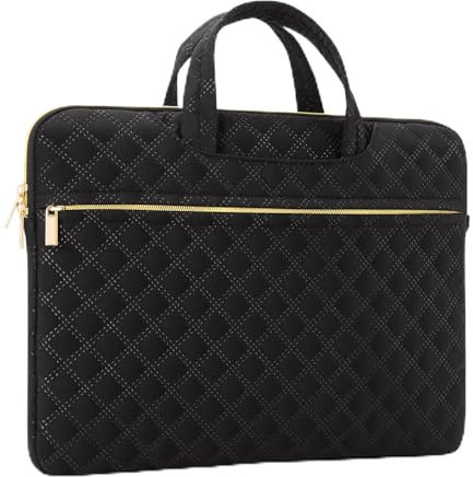 MicaYoung Laptop Sleeve Case Bag 15.6 Inch Polyester Lightweight with Handle Compatible with 16 inch MacBook Pro M3 M2 M1 Pro/Max 15.6 inch Acer ASUS Dell HP Thinkpad Chromebook Gaming Laptop, Black
