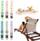 6 Stück Strandtuchbänder Band, Strandtuchhalter Clips, Bunte Handtuchbänder Strand, Eine Neue Alternative für Strandkorb Clips, Strandkorbbänder für Handtuch, Strandkorb, Pool, Kreuzfahrtstühle