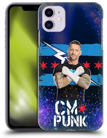 Head Case Designs Offizielle WWE Portrait cm Punk Harte Rueckseiten Handyhülle Hülle Huelle kompatibel mit Apple iPhone 11