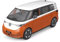 Maisto VW ID.Buzz (2023): Modellauto im Maßstab 1:25, Kofferraum und Türen beweglich, weiß-orange (532914O)