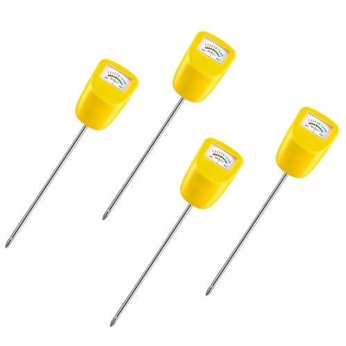 XLUX Pflanzen-Bodentester, Bodenfeuchtigkeitsmesser, Wassermonitor für Gartenarbeit, Landwirtschaft, Haus, Innen- und Außenpflanzen Blume, 4 Stück