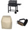 Grillwagen Toronto Click + Universal Abdeckhaube für Grillwagen klein, beige + 3-in-1 Grillreinigungsbürste