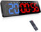 AnExer Temporizador de Gimnasio,Temporizador de Intervalo Fitnes LED, 16.5'' Grande Reloj de Pared Digital con Countdown/UP Cronómetro, Intervalos Timer con Control Remoto para Casa Garaje