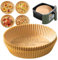 100 Fogli di Carta da Forno diametro 20 cm Marroni, Monouso, Biodegradabili, Rotondi a Teglia, Antiaderenti, Alimenti Fritti, per Friggitrice ad Aria, Air Fryer, Cucina