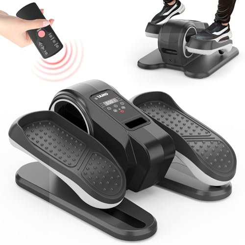 YAMO Mini Ellipsentrainer, Crosstrainer für zu Hause mit Fernbedienung, LED Display, 12 Geschwindigkeiten, Leise & Tragbar Stepper für Senioren und Erwachsene, Manueller/Automatischer Modus