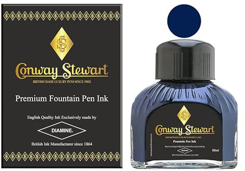 Conway Stewart Fountain Pen Bottle Ink - Blue/Black