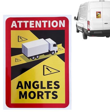 Achtung für Blindaufkleber - Angles Morts Aufkleber Blind Spot Aufkleber - Angles Morts Aufkleber Wohnmobile | Angles Morts Aufkleber für tote Winkel | Autoaufkleber Toter Winkel Aufkleber