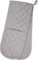 Grey Double Oven Gloves – Heat Resistant Silicone Gloves for Baking, Cooking, BBQ – Extra Long, Non-Slip Grip, Machine Washable