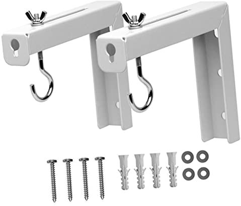 DOITOOL 2pcs Projector Screen Mount Brackets Wall Hanging Mount Brackets for Projector Screen Stand in Bedroom Living