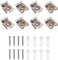 8 Stück Metal Spiegelhalter,Federbelastete Spiegelaufhängung Clips Set,Platz Eisen Spiegelhalterung,Spiegel Aufhängung mit Dübel und Schrauben,Spiegel Befestigung für Bad Schweren Spiegel Glas
