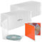 50 Pcs CD Jewel Cases, Clear Single Disc Cases with Transparent Insert Sleeves, Plastic CD DVD Protective Covers, Standard CD Storage Cases for Replacement