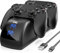 CSL - Ladestation für PS4 Gamepads – mit Mikro USB Ladekabel – PS4 Ladegerät - Doppeltes Schnellladegerät -Zubehör für Sony Playstation 4, PS4 Slim, PS4 Pro Dualshock - Wireless Controller