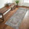 GENIMO Boho Teppich Schlafzimmer 80x150cm Läufer Rutschfester Teppich Küche Kurzflor Flur Läufer Waschbar Teppiche für Bad Eingang, Blau