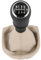 Schaltknauf + Schaltsack Set 6 Gang passend für VW T6, ab 2015, Plug & Play, Auto Schalthebel Schaltmanschette, mit Rahmen, schwarz - beige