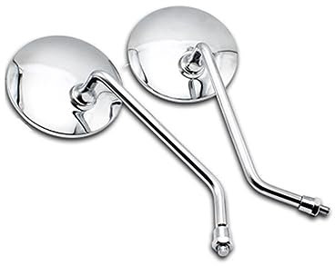 TIMJAN Motorrad Spiegel Retro Motorrad Zubehör Rückspiegel 8 10MM Roller Universal Runde Spiegel Für XS650 XSR 700 900 650