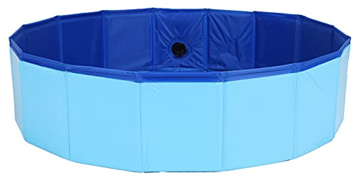 Faltbarer Haustierpool -Kunststoff -Halbbad Badewanne für Welpen SM -Katzen Im Freien/Innengebrauch. (80x20cm) (80x30cm)