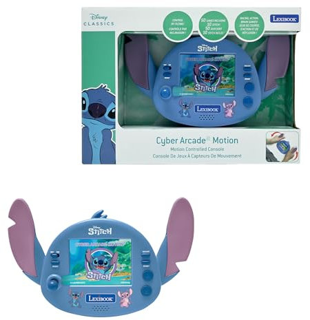 Lexibook - Disney Stitch - Console Cyber Arcade compacte et Portable, 50 Jeux, écran Couleur LCD, Alimentation par Piles, JL3180D