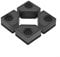 4PCS Refrigerator Washing Machine Feet Pads, Shock Absorption Feet Pad Anti-slip Pad Fixed Anti-deviation, Used For Dryer, Washing Machine, Dishwasher (Single-layer 4.5cm)