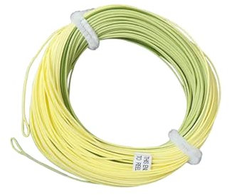 Coda di topo galleggiante bicolore a basso allungamento da 30 metri con anello saldato, adatta per la pesca alla trota e al salmone, lancio a bassa memoria.,Verde chiaroverde scuro,WF4F