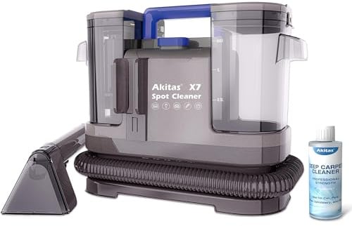 Akitas X7 600W Waschsauger, Polsterreiniger Gerät, 2-Tank Nasssauger, Selbstreinigung, Leicht für Tierflecken auf Sofas & Autositzen,Kompakt & Tragbar