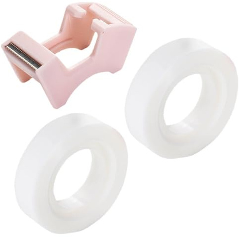 2 x 1,3 cm unsichtbares Klebeband für Bücher, Papierreparaturband mit Cutter für Scrapbooking, Kartenherstellung, Fotoalbum, Verpackung, Schneider, Ersatz