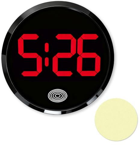 TaimeiMao Reloj para salpicadero de coche, reloj electrónico autoadhesivo