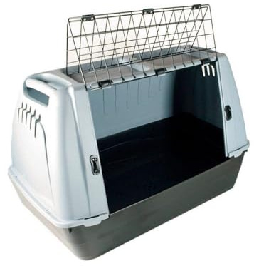 Rosewood 02562 Bracco 100 Auto-Transportbox für Hunde, grau