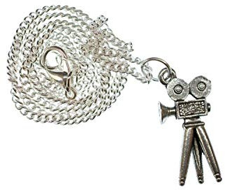Miniblings Filmkamera Kamera Halskette - Handmade Modeschmuck I Kette mit Anhänger Länge: 45cm - Kamerafrau Film Drehen Movie versilbert
