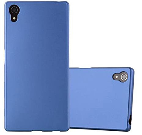 Cadorabo Custodia per Sony Xperia Z5 in AZZURRO METALLICO - Morbida Cover Protettiva Sottile di Silicone TPU con Bordo Protezione - Ultra Slim Case Antiurto Gel Back Bumper Guscio