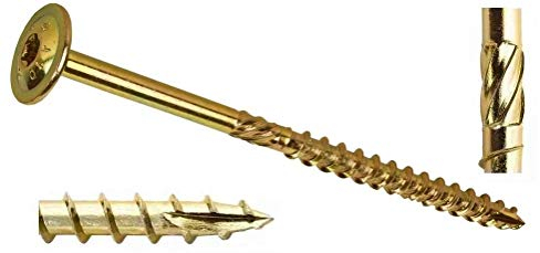 100 x Konstruktionsschrauben 6x100mm T30 Tellerkopf Holzbauschrauben Holzschrauben