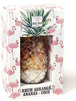 Mélange Rhum Arrangé Ananas Coco -verre ananas- Quai Sud
