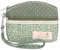 Adoptfade Femme Porte-Monnaie à Fleur Portefeuille Multifonctionnel en Toile,Vert