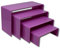 EPOSGEAR Sweet Pastel Nesting Plinths Transparent Coloured Acrylic Plastic Retail Riser Tiered Counter Display Stands - Perfect for Shops, Stalls, Models etc (Sour Grape, Extra Large - Single)
