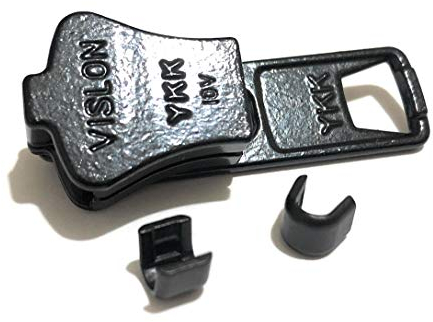 YKK, Nr. 10, Vislon schwarz, Läufer/Abzieher/Schieber für Vislon/klobig/Kunststoff-Zahnreißverschluss/Reißverschluss, 1 Stück Top-Stopper, automatische Verriegelung, hergestellt in Japan