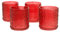 Creativery Portavelas de cristal, 8,5 x 10 cm, 4 unidades, portavelas de cristal, selección de colores: rojo 250