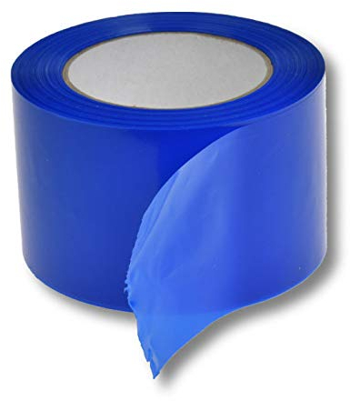 1 Rolle super stabiles Absperrband Flatterband Warnband Trassenband Folienband Parkplatzsperre Baustellenabsperrung 75mm (250m, Blau)