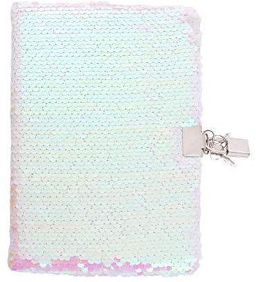jojofuny Pailletten-notizbuch Notizblock Memo-notizbuch Mit Schloss Personalisiertes Tagebuch-notizbuch Reisetagebuch Tagebuchbuch Für Kreatives Schreiben Und Ideensammlungen Hellrosa